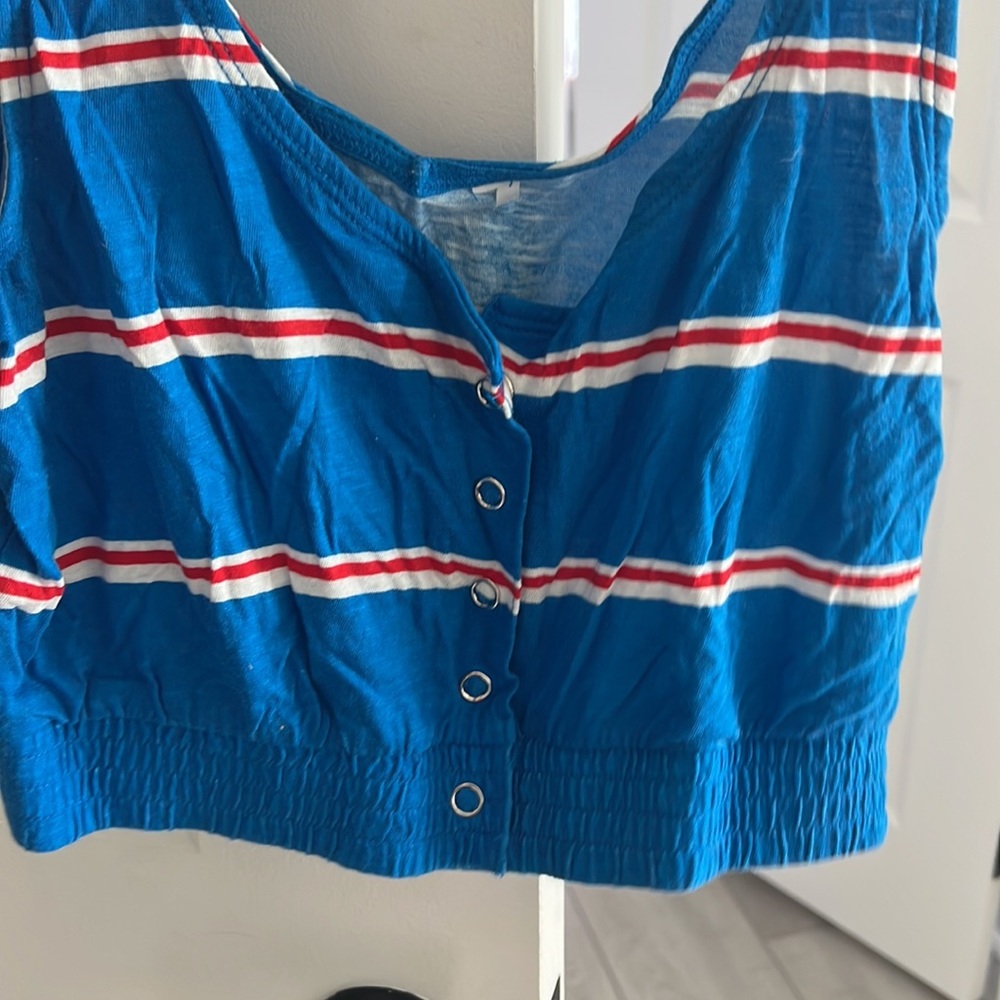 Red/Blue/White Button Tank - Picture 2 of 4